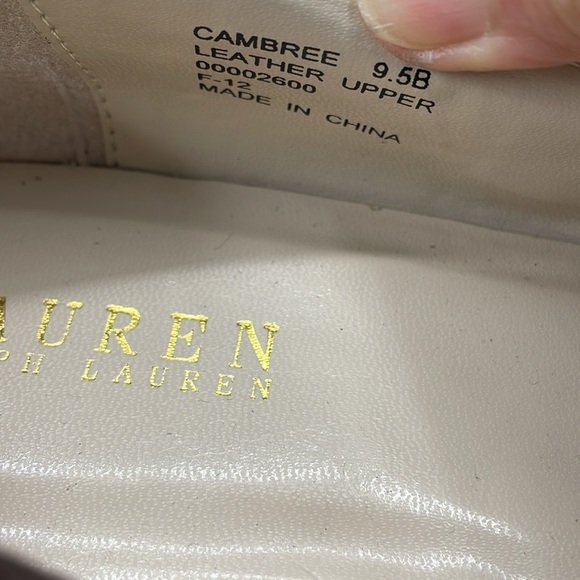 NWOB. Lauren Ralph Lauren 9.5B Cambree Suede Metallic Taupe Wedges. - Picture 2 of 11